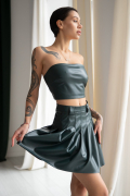 Tennis Leather Skirt