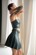 Tennis Leather Skirt