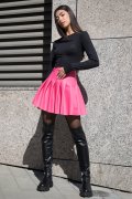 Tennis leather skirt