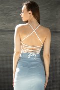 Tina lace-up top