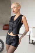 Alisa eco-leather vest